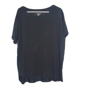 Essentials Women's Studio Relaxed-Fit Lightweight Crewneck T-Shirt Black XXL